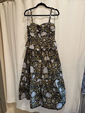 Tuckernuck Black Floral Midi Dress NWT